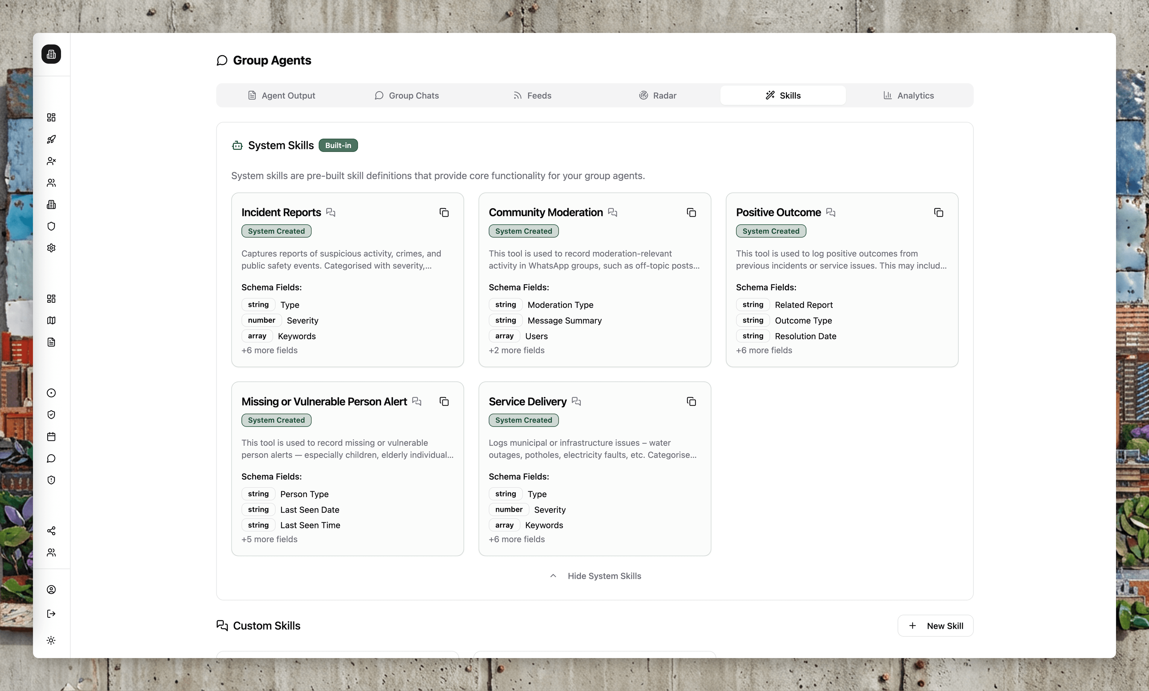 Skill builder configuration