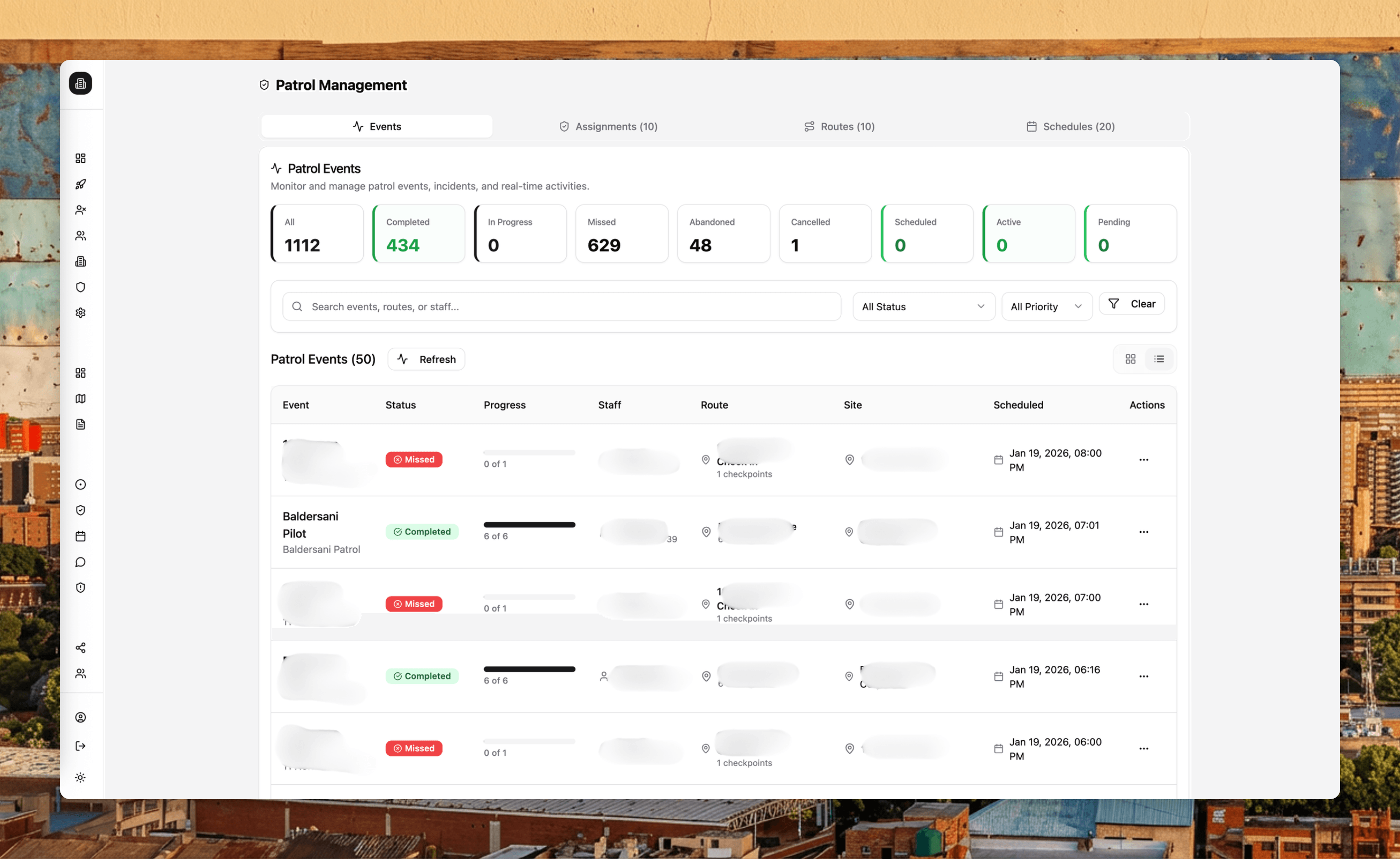 Patrol verification map